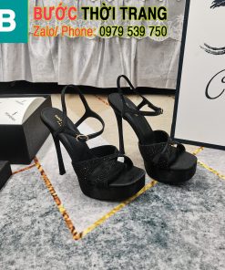 Dép xăng đan cao gót ysl đính đá cùng màu rất đẹp
