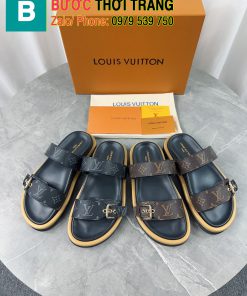 Dép Lv basic viền đen,nâu thoáng mát