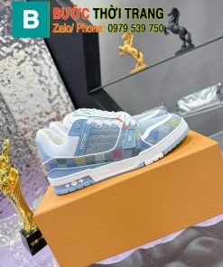 Giày Lv Trainer Maxi siêu cấp màu xanh nước biển chất lượng tốt