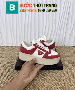 Giày prada độn đế, màu đỏ và màu trắng ngà basic