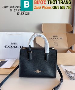 Túi Coach maggie tote quai xách size 24cm màu đen