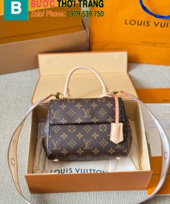 Túi xách LV Cluny mini size 20cm họa tiết monogram màu nâu cực đẹp