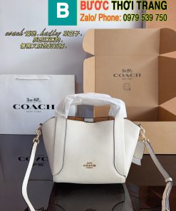 Túi xách đeo chéo coach mini size 21cm có quai cầm tay màu trắng