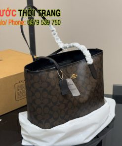 Túi xách Coach tote cỡ lớn size 35cm màu nâu