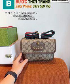 Túi xách Gucci Ophidia đeo chéo dây bản to cực đẹp size 21 cm