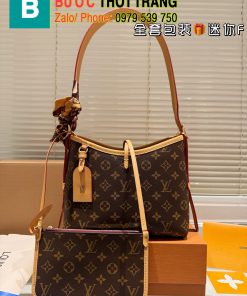 Túi xách Lv carryall màu nâu monogram size 25 cm
