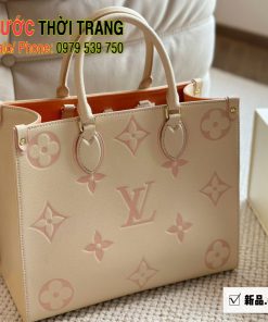 Túi xách Lv onthego màu trắng ngà size 25 cm cực xinh full hộp