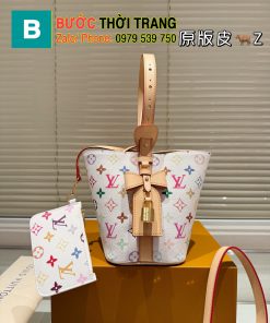 Túi xách Lv size 17x19 cm màu trắng và nâu monogram full hộp