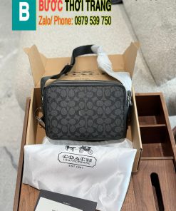 Túi xách Coach màu ghi đen size 23,5 cm cực đẹp