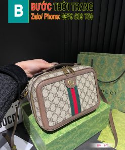 Túi xách Gucci ophidia màu nâu dáng hộp size 24 cm
