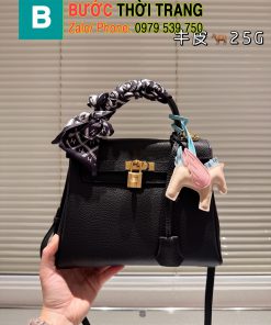 Túi xách hermes kelly size 20 cm, 25 cm,28 cm, túi màu đen da togo mềm mịn