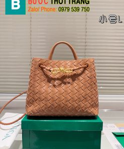 Túi xách bottega màu nâu sáng size 24 cm rất xinh, túi có nhiều màu cực đẹp
