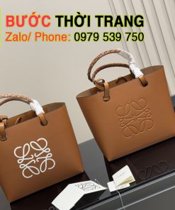 Túi xách Loewe tote màu nâu size 25x28 cm ngăn lớn rộng rãi