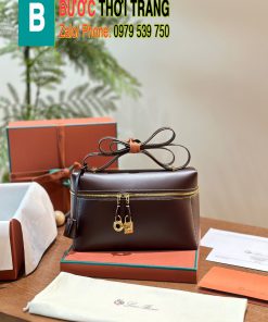 Túi xách Loro piana màu nâu socola size 27 cm cực đẹp da mịn