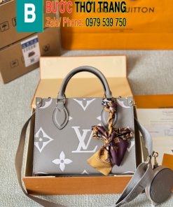 Túi xách lv onthego màu ghi nâu da bò size 25 cm