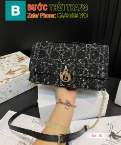 Túi xách Miss dior size 24x15 cm nhiều màu, chất liệu vải dạ tweed cứng rất đẹp