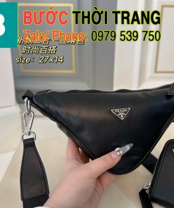 Túi xách prada size 27 cm, túi tam giác da mềm cá tính