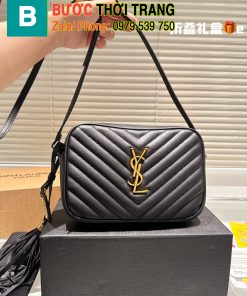 Túi xách Ysl dáng hộp size 23 cm, túi vân chữ v bắt mắt full hộp