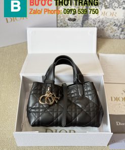 Túi xách Dior Toujours cầm tay màu đen size 23cm da bò mềm mại