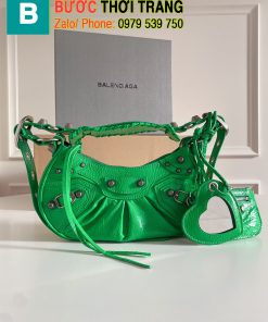 Túi xách nữ Balenciag Le Cagole siêu cấp màu xanh lá size 26cm