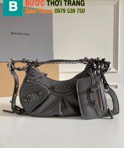 Túi xách nữ Balenciaga Le Cagole siêu cấp màu nâu xám size 26cm