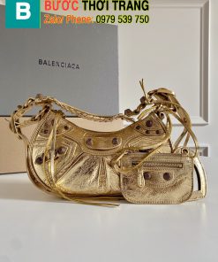 Túi xách nữ Balenciaga Le Cagole siêu cấp màu vàng ánh size 26cm