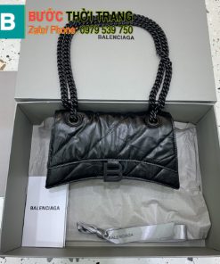 Túi xách Balenciaga crush siêu cấp màu đen tag đen size 25cm