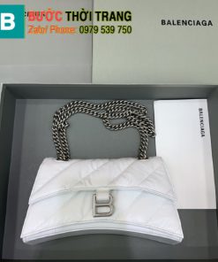 Túi xách Balenciaga crush siêu cấp màu trắng tag sliver size 25cm