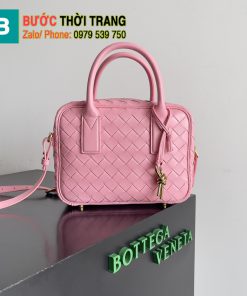 Túi Bottega Veneta Get Away siêu cấp màu hồng nhạt size 23.5cm