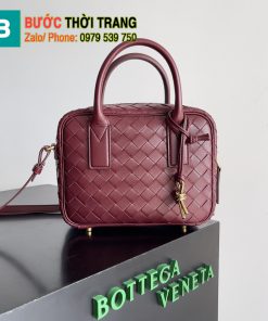 Túi Bottega Veneta Get Away siêu cấp màu đỏ trầm size 23.5cm