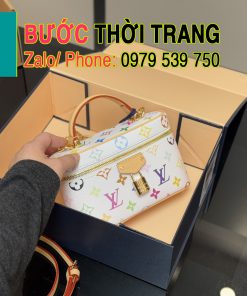 Túi xách LV nice vanity size 19x12 cm, túi màu tắng chất lượng tốt full hộp