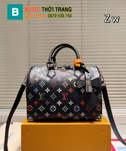 Túi xách Lv speedy size 25 cm, túi màu đen và trắng ngăn rộng rãi