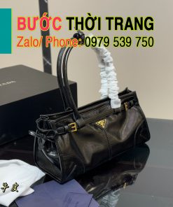 Túi xách prada soft lux size 32 cm, túi màu đen da mềm xinh
