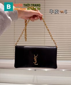 Túi xách Ysl vintage size 22 cm, màu đen da mịn full hộp