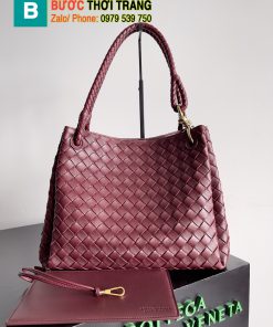 Túi Bottega Veneta Andiamo Parachute siêu cấp khoác vai màu đỏ trầm size 30cm - 796571
