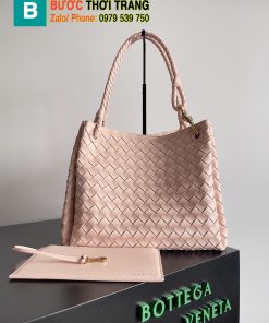 Túi Bottega Veneta Andiamo Parachute siêu cấp khoác vai màu hồng - 796571