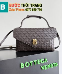 Túi bottega Veneta Knot Lock màu cafe size 25cm chất liệu da mềm mại