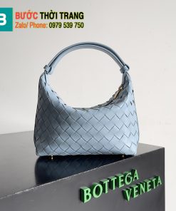 Túi xách Bottega Veneta Mini Wallace siêu cấp màu xanh da trời size 22cm - 754443