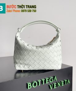 Túi xách Bottega Veneta Mini Wallace siêu cấp màu trắng xanh nhẹ size 22cm - 754443