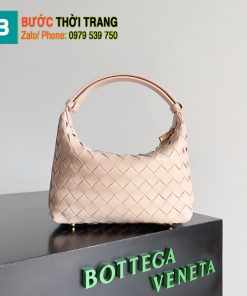 Túi xách Bottega Veneta Mini Wallace siêu cấp màu hồng nude size 22cm - 754443