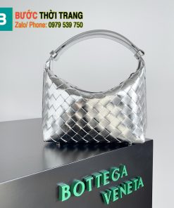 Túi xách  Bottega Veneta Mini Wallace siêu cấp màu bạc size 22cm - 754443