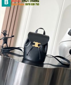 Ba lô Celine Bonnie bản siêu cấp chất liệu da bò màu đen size 18x25 cm