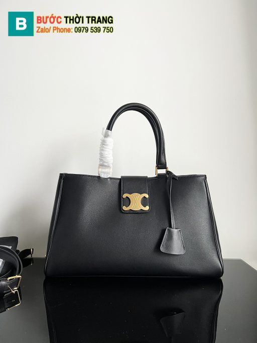 Túi Celine Appoline Triomphe cỡ lớn màu đen size 37.5cm