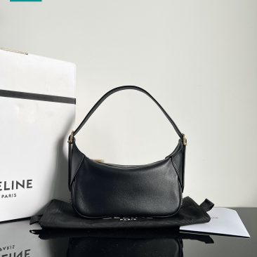 Túi kẹp nách Celine Mini Romy size 19cm hàng siêu cấp màu đen nhỏ xinh