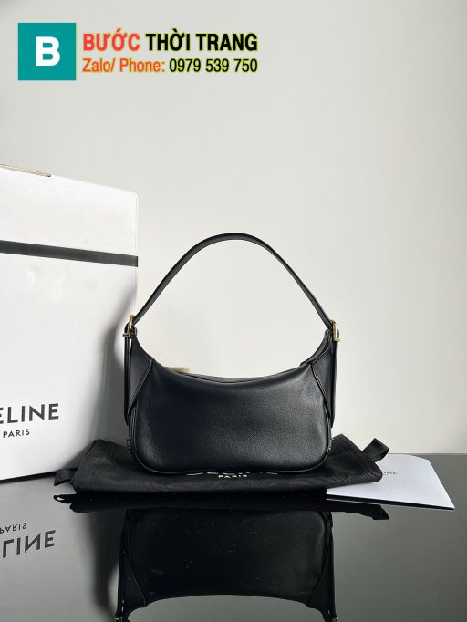 Túi kẹp nách Celine Mini Romy size 19cm hàng siêu cấp màu đen nhỏ xinh