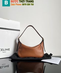 Túi kẹp nách Celine Mini Romy màu nâu bò size 19cm hàng siêu cấp