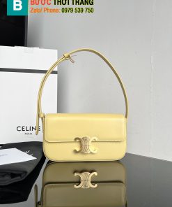 Túi đeo vai Celine Triomphe siêu cấp da bò màu vàng đẹp size 20cm