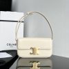 Túi đeo vai Celine Triomphe siêu cấp da bò màu trắng size 20cm