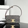 Túi đeo vai Celine Triomphe siêu cấp màu nâu chất canvas size 20cm