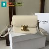 Túi Celine Teen triomphe màu trắng ngà hàng siêu cấp chất da bò đẹp size 18cm